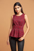 Metallic Peplum Top